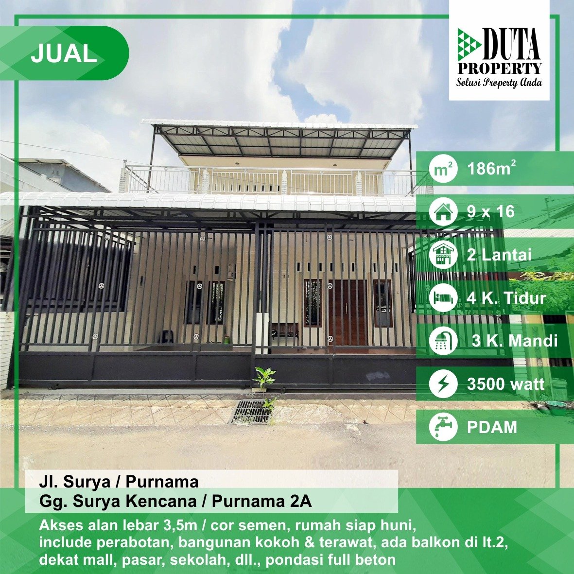 Jual Rumah Purnama Pontianak - 1
