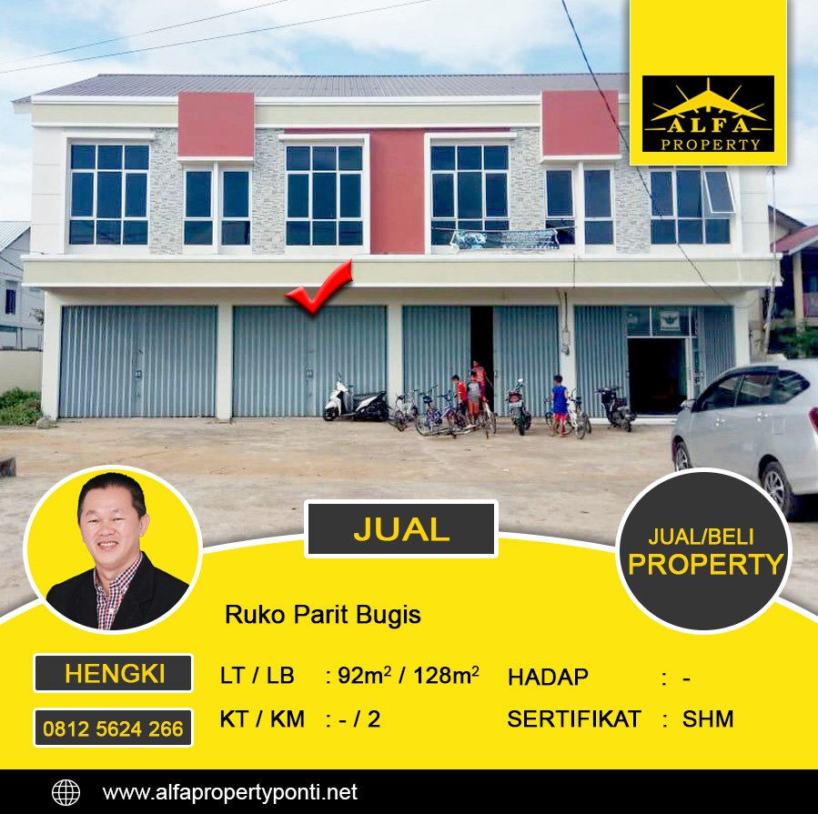 Ruko Parit Bugis, Pontianak, Kalimantan Barat - 1