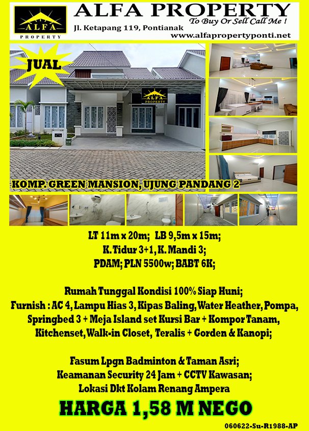 Rumah Green Mansion, Pontianak, Kalimantan Barat - 2