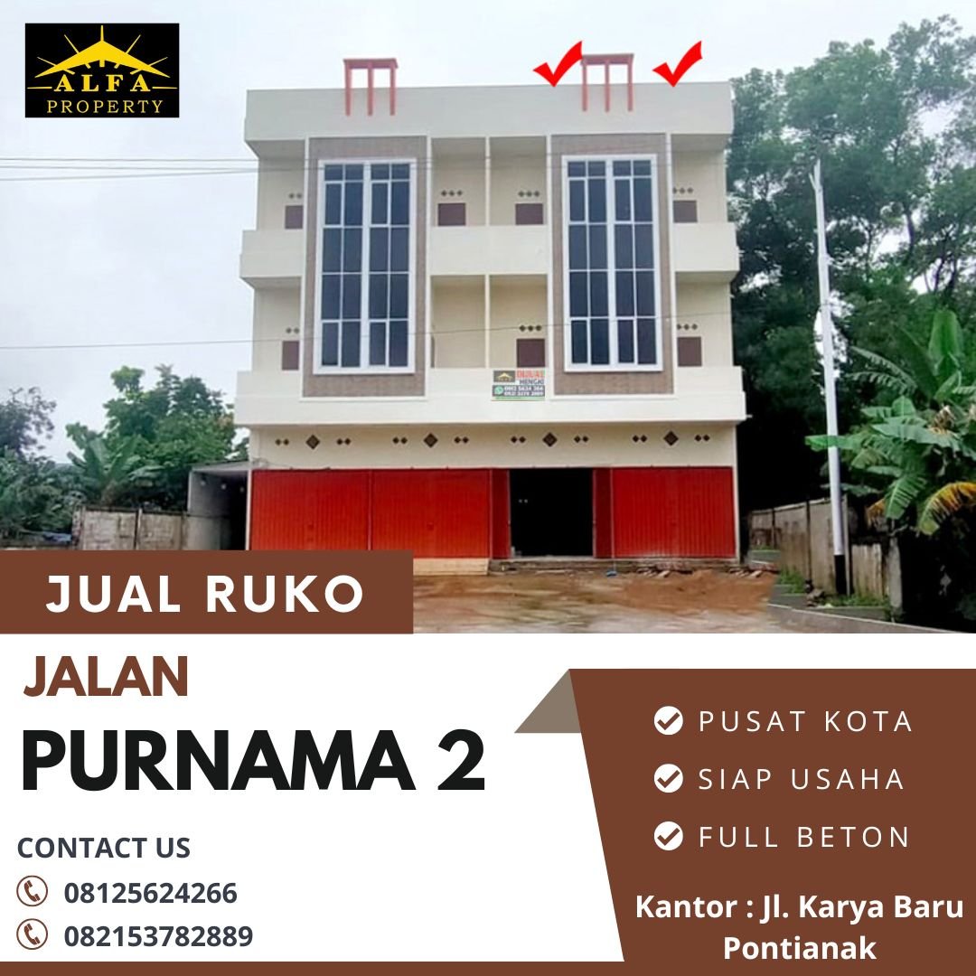 Dijual Ruko Purnama 2 Kota Pontianak - 2