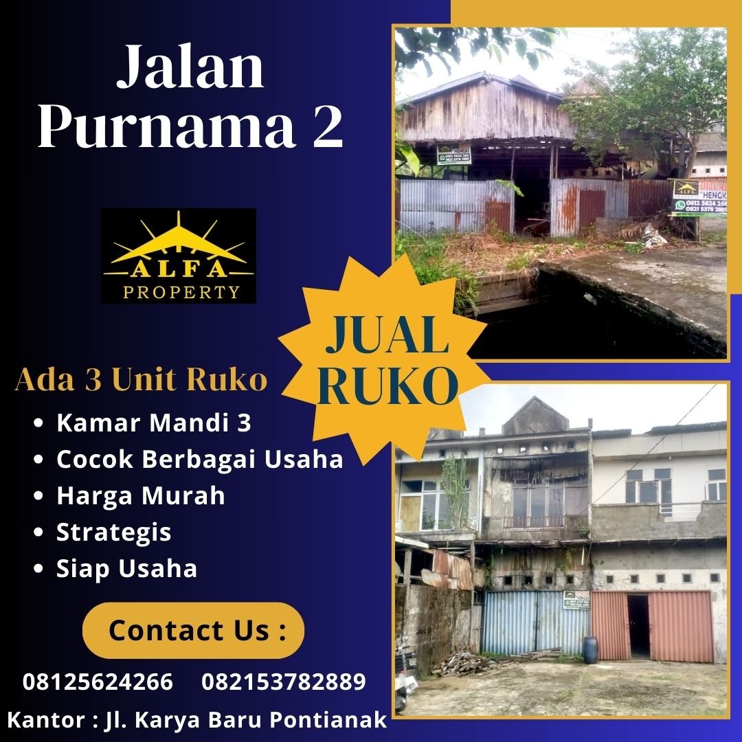 Dijual Ruko plus Tanah Luas Jalan Utama Purnama Pontianak - 2