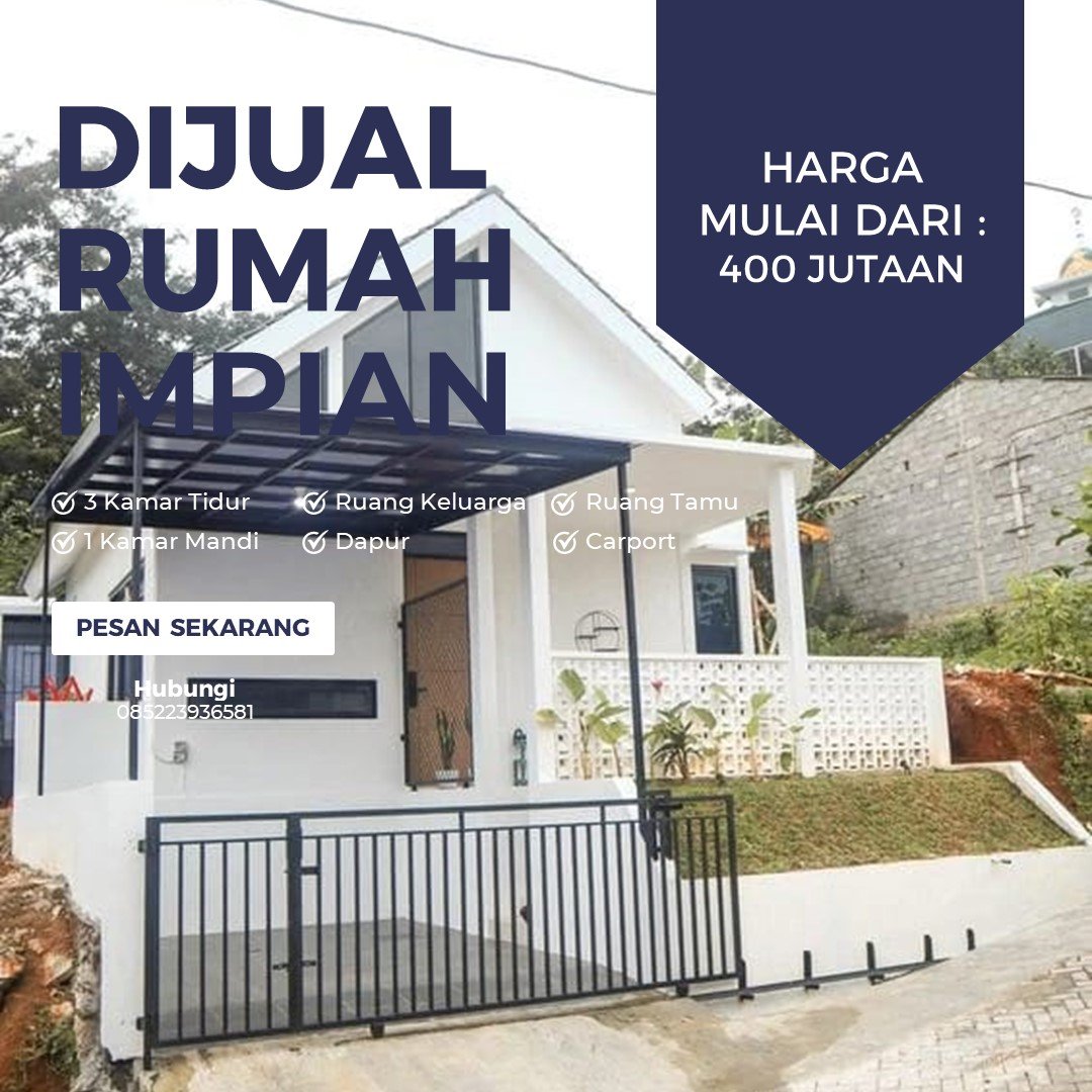 Dijual rumah 2 lantai gratis taman sudah SHM lokasi di Jatihandap - 5
