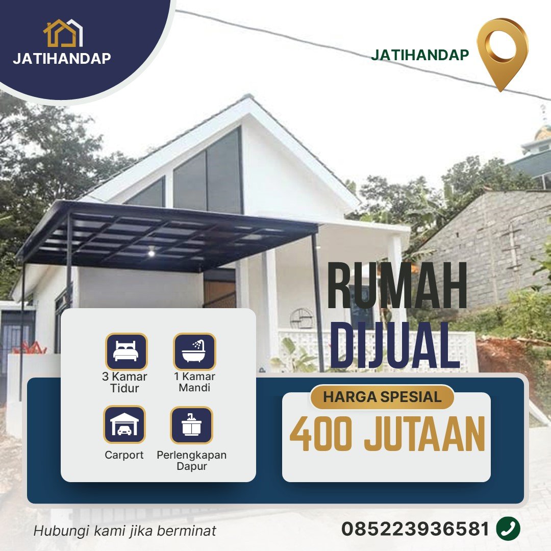 Dijual rumah murah gratis kanopi legalitas SHM lokasi di Jatihandap - 5