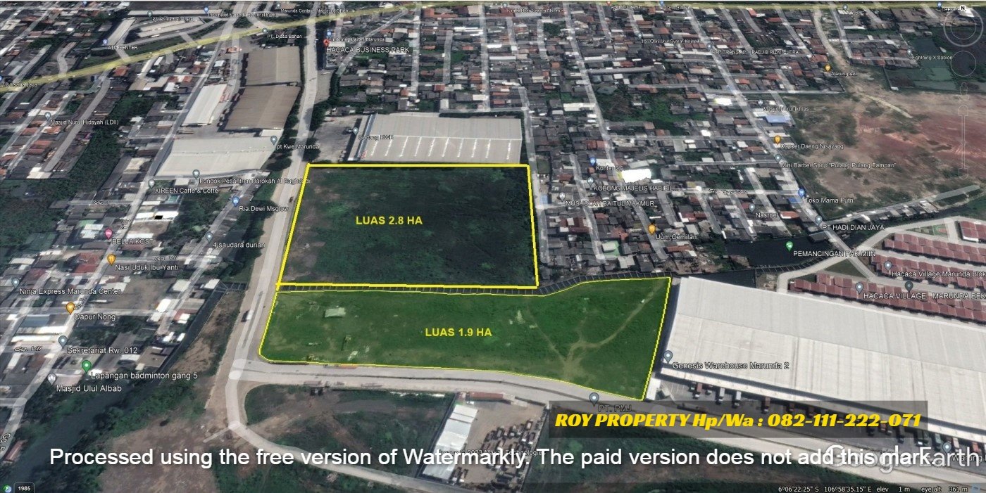 Dijual Tanah di Marunda Luas 1.9 Ha Dekat Pintu Tol Marunda AREA PERGUDANGAN - 23