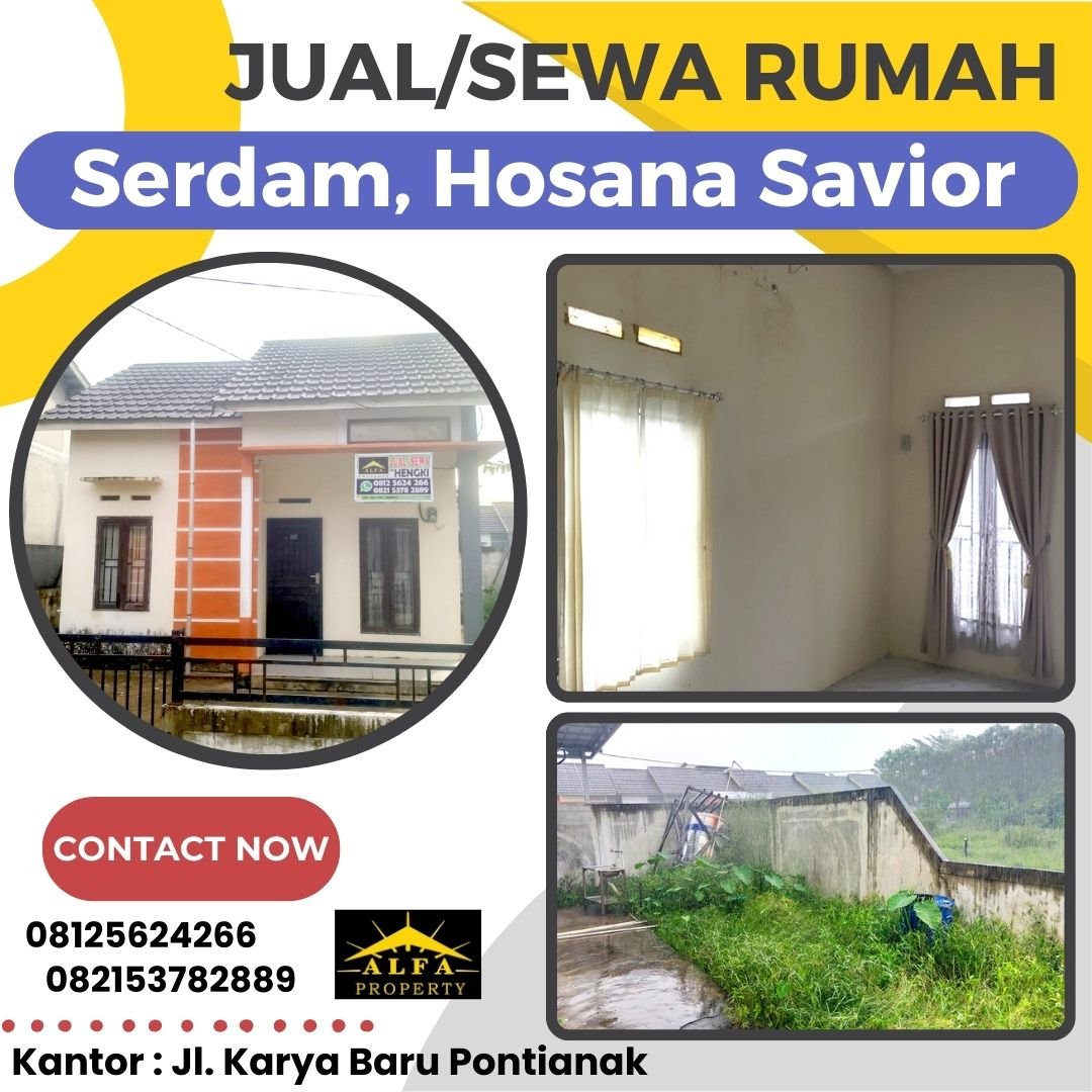 Dijual/Disewakan Rumah Tunggal Timur Hosana Savior Serdam Pontianak - 2