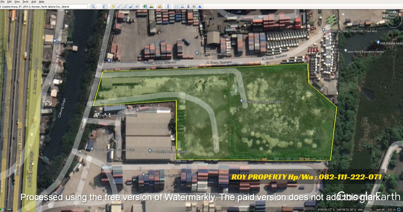 DIBAWAH NJOP Dijual Tanah di Cakung Cilincing Luas 2.4 Ha Dekat Tol Cakung COCOK BUAT DEPO CONTAINER - 29