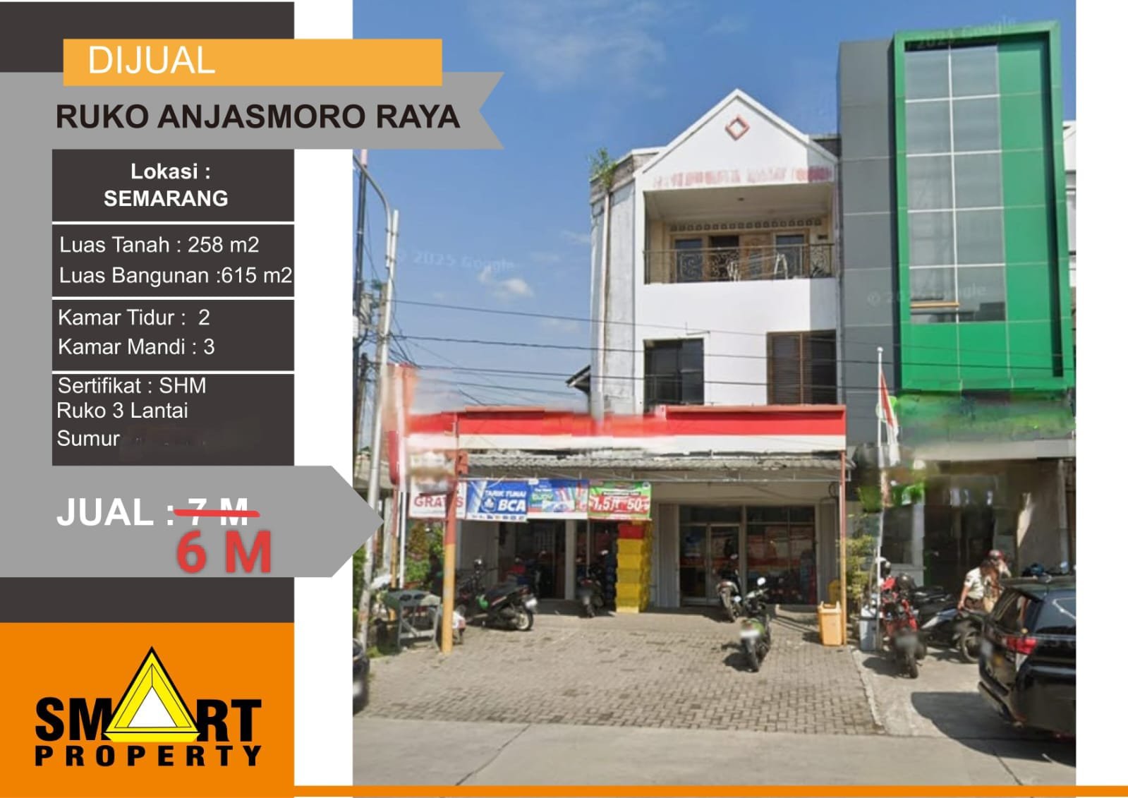 Jual Cepat Ruko 3 Lantai Lokasi Strategis dan Ramai, Samping Pegadaian di Anjasmoro Raya Semarang - 2