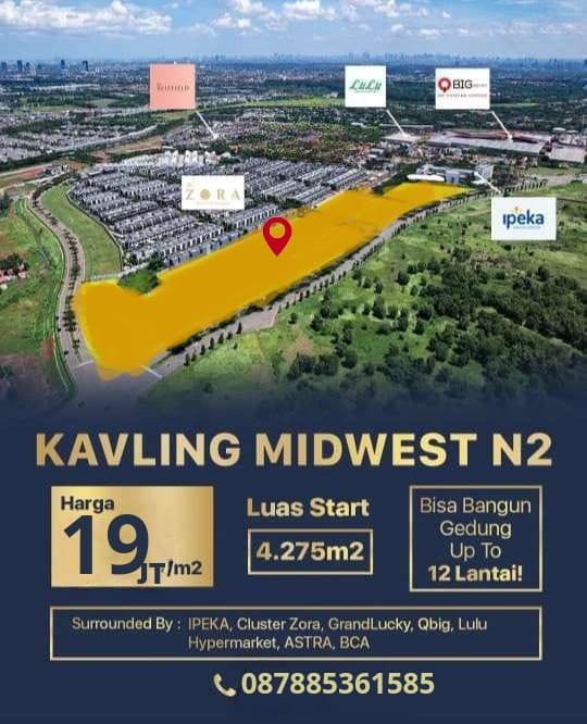 Dijual Kavling Komersial BSD City, Kavling Midwest N2, Jln BSD Boulevard Utara - 9
