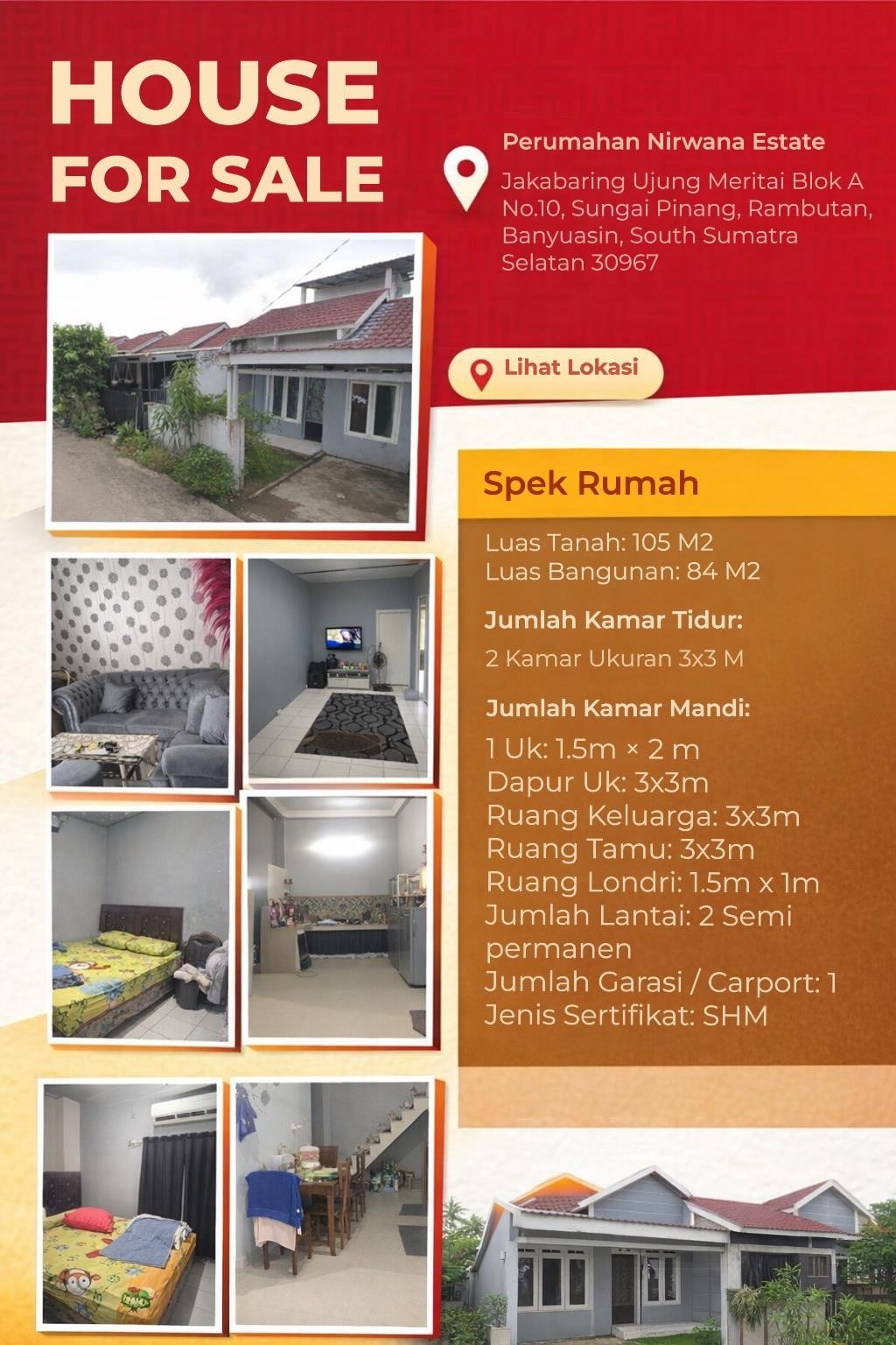 Jual rumah lokasi strategis di palembang - 2