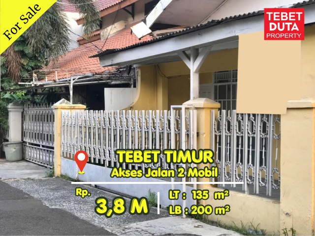 Dijual Cepat Rumah Tebet Timur Lokasi Strategis Jalan 2 Mobil - 2