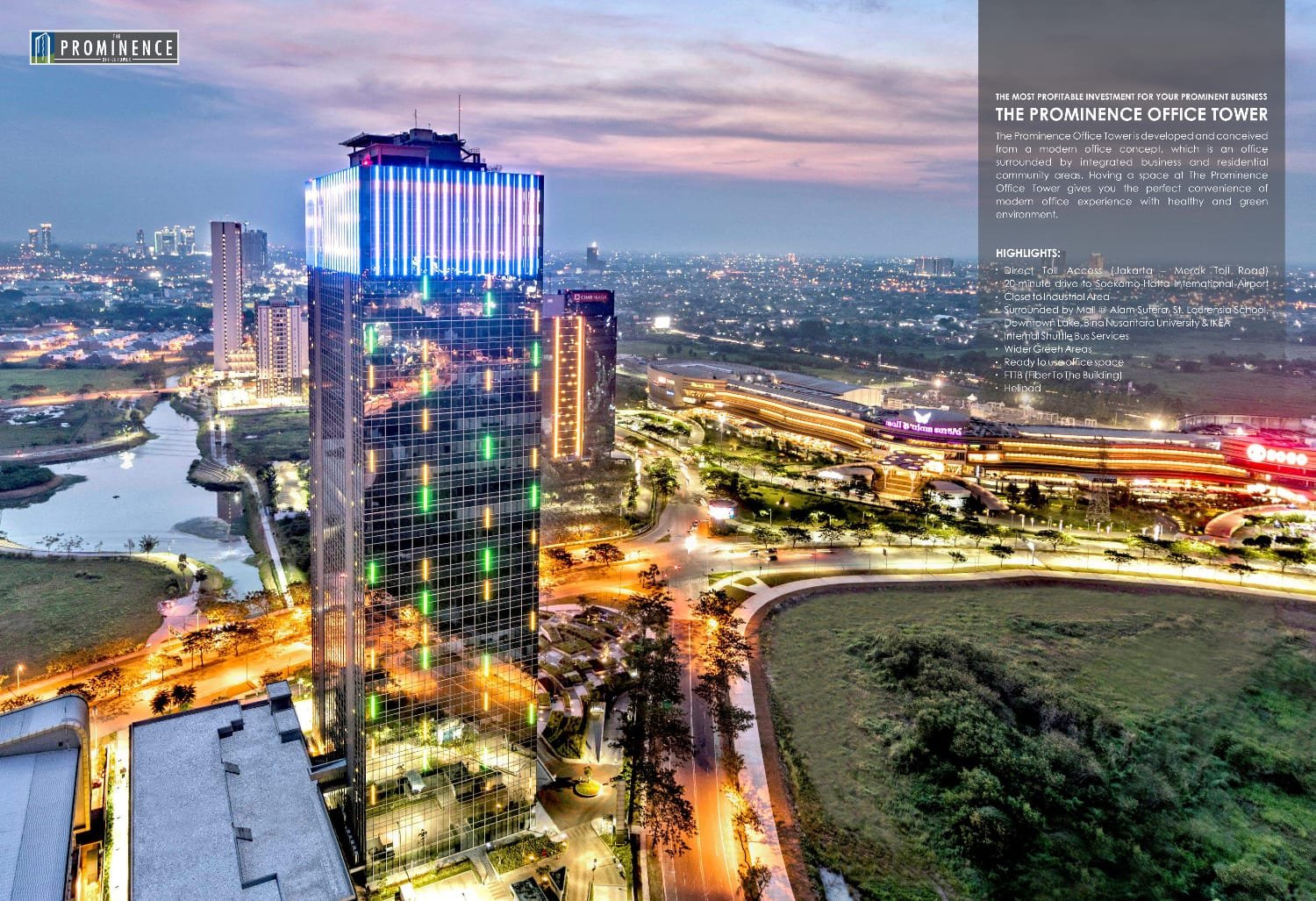 Dijual Office Space di The Prominence Office Tower, Jl. Jalur Sutera Barat, Alam Sutera - 2